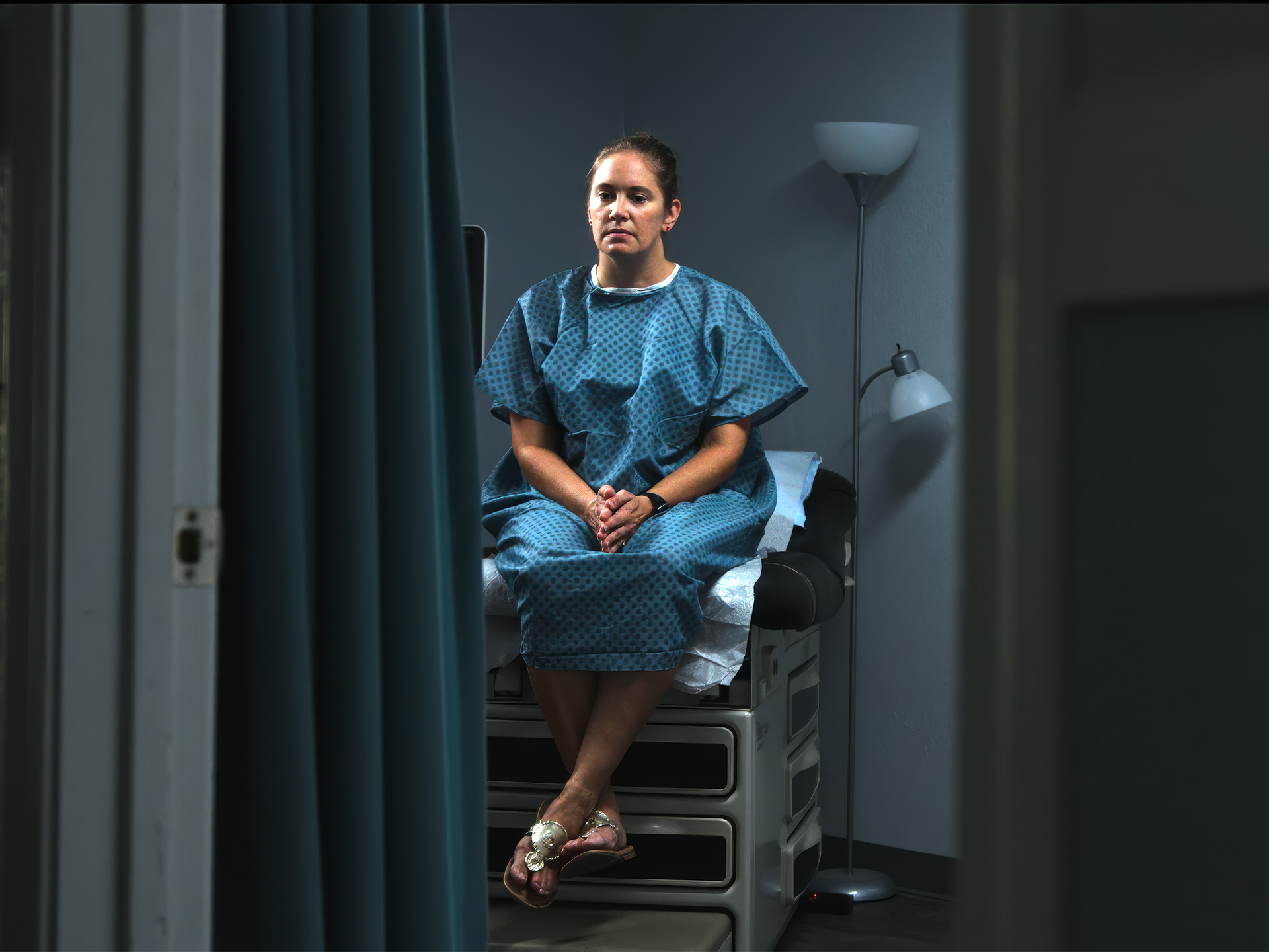 Kirsten Upadhye in a fertility clinic examination room